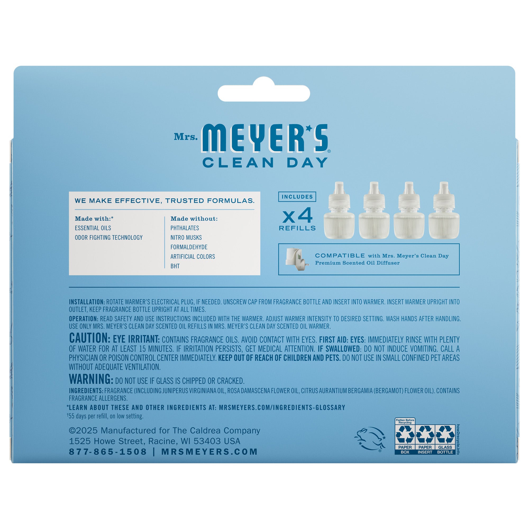 Rain Water Plug In Scented Oil Refill. 4-Pack - Image 3